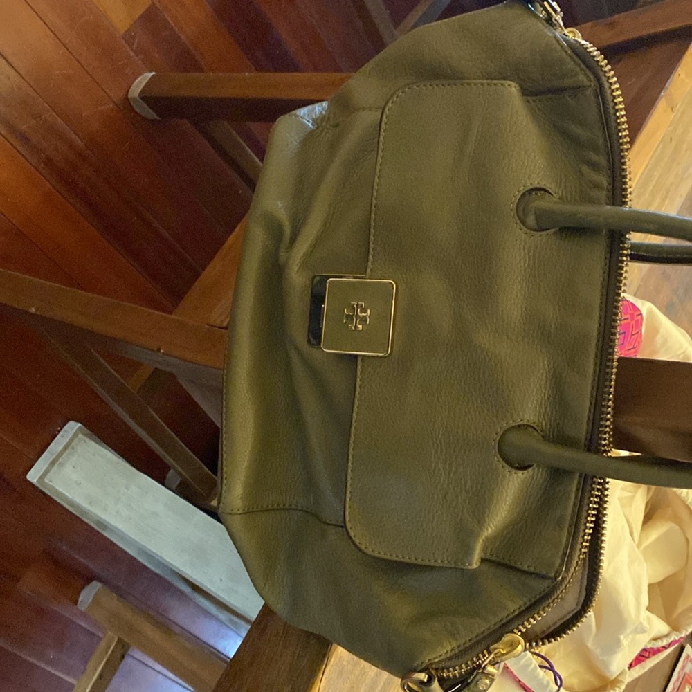 Tory Burch Brown Zip Wallet and satchel